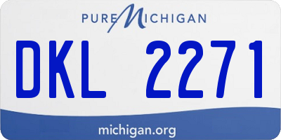 MI license plate DKL2271