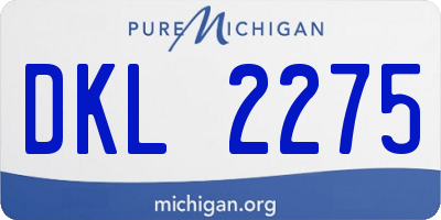 MI license plate DKL2275