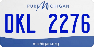 MI license plate DKL2276