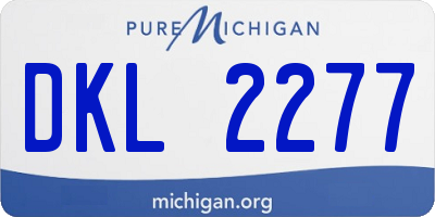 MI license plate DKL2277