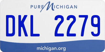 MI license plate DKL2279