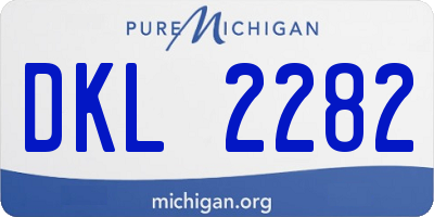 MI license plate DKL2282