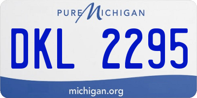 MI license plate DKL2295