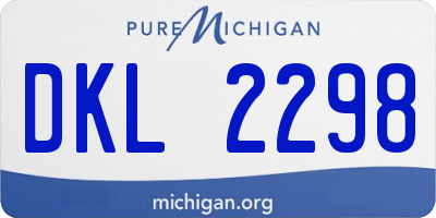 MI license plate DKL2298