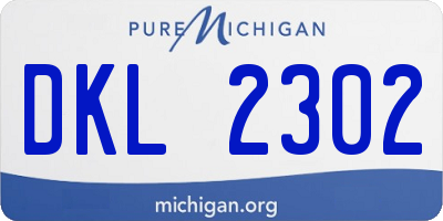 MI license plate DKL2302
