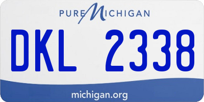 MI license plate DKL2338