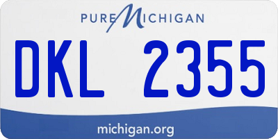 MI license plate DKL2355