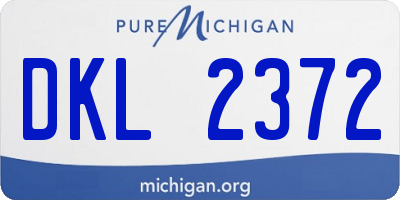 MI license plate DKL2372