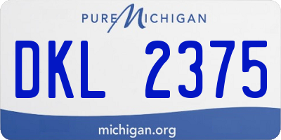 MI license plate DKL2375