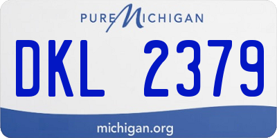 MI license plate DKL2379