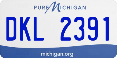 MI license plate DKL2391