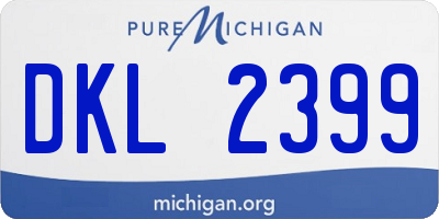 MI license plate DKL2399