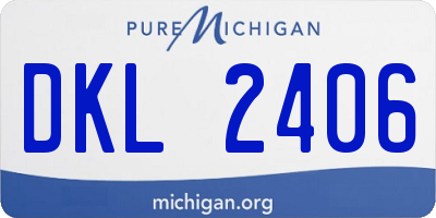 MI license plate DKL2406