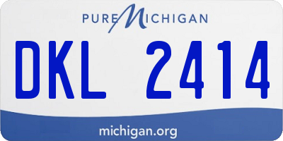 MI license plate DKL2414