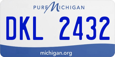 MI license plate DKL2432
