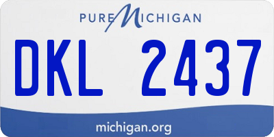MI license plate DKL2437
