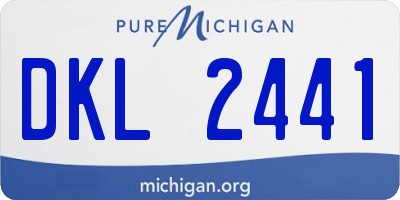 MI license plate DKL2441