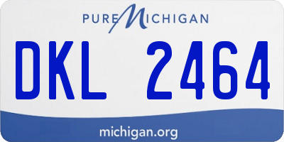 MI license plate DKL2464