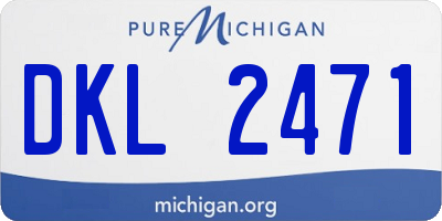 MI license plate DKL2471