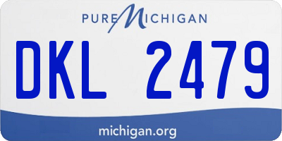 MI license plate DKL2479