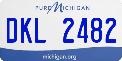 MI license plate DKL2482