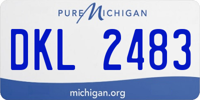 MI license plate DKL2483