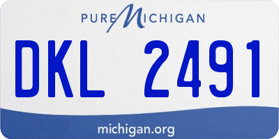 MI license plate DKL2491