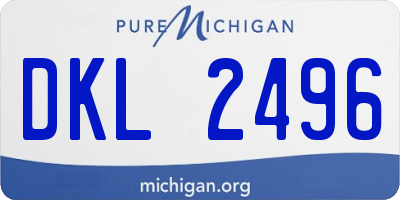MI license plate DKL2496