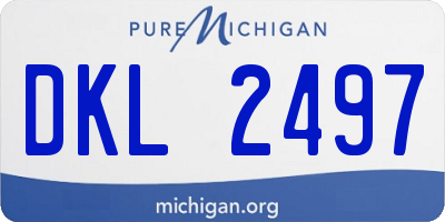 MI license plate DKL2497