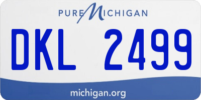 MI license plate DKL2499