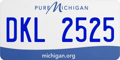 MI license plate DKL2525