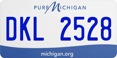 MI license plate DKL2528