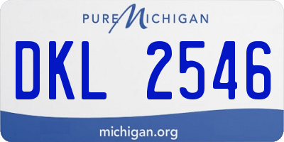 MI license plate DKL2546