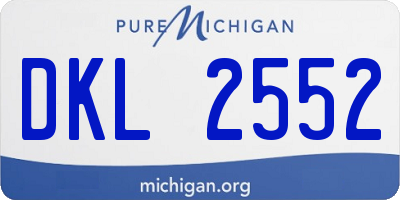 MI license plate DKL2552