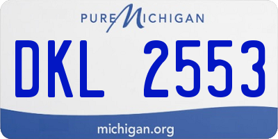 MI license plate DKL2553