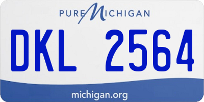 MI license plate DKL2564