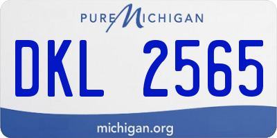 MI license plate DKL2565
