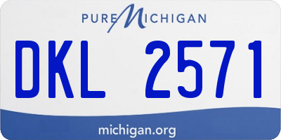 MI license plate DKL2571