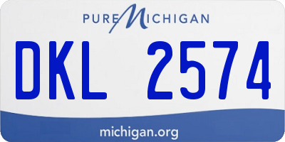 MI license plate DKL2574