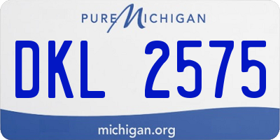 MI license plate DKL2575