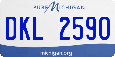 MI license plate DKL2590