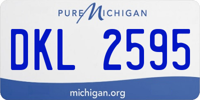 MI license plate DKL2595