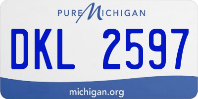 MI license plate DKL2597