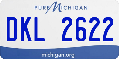 MI license plate DKL2622