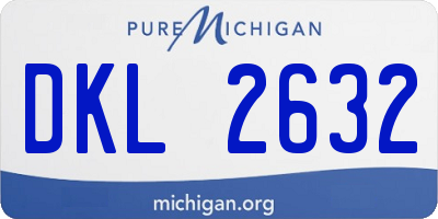 MI license plate DKL2632