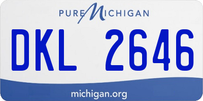 MI license plate DKL2646