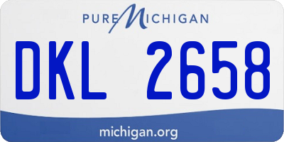 MI license plate DKL2658