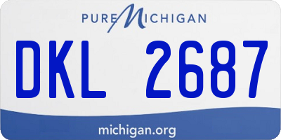 MI license plate DKL2687