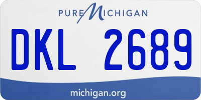 MI license plate DKL2689