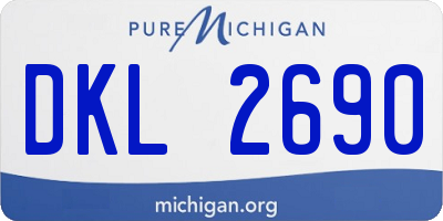 MI license plate DKL2690